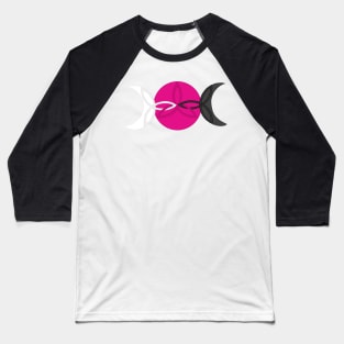 Triple Moon Triple Triquetra Baseball T-Shirt